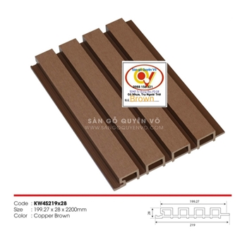 Lam sóng ngoài trời cho trần, vách - Brown