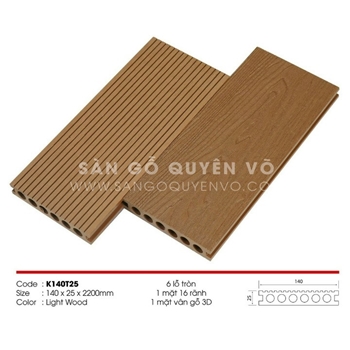 Sàn nhựa ngoài trời lỗ tròn - 01-O- WOOD