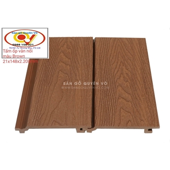 Tấm ốp 3D trần, vách ngoài trời -Brown