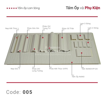 Tấm ốp nano 005 và phụ kiện