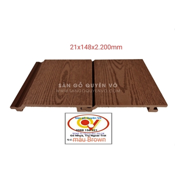 Tấm ốp vân gỗ trần, vách ngoài trời -brown