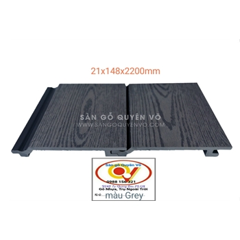 Tấm ốp vân gỗ trần, vách ngoài trời -grey