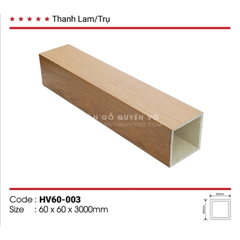 Thanh lam vuông trong nhà V60-003